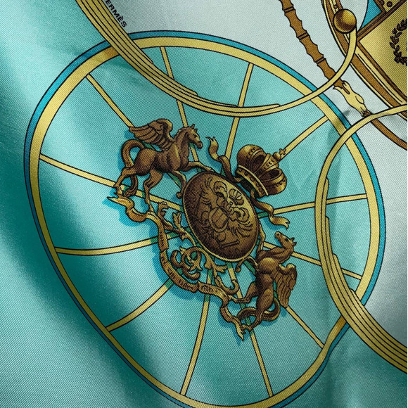 Hermes “Springs” 100% Silk Twill Scarf by Philippe Ledoux 90cm Square NWT/BOX - Picture 8 of 16